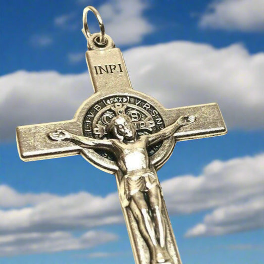 3" St. Benedict Crucifix - Exorcism - Cross - Blessed - Medalla De San Benito | Catholically