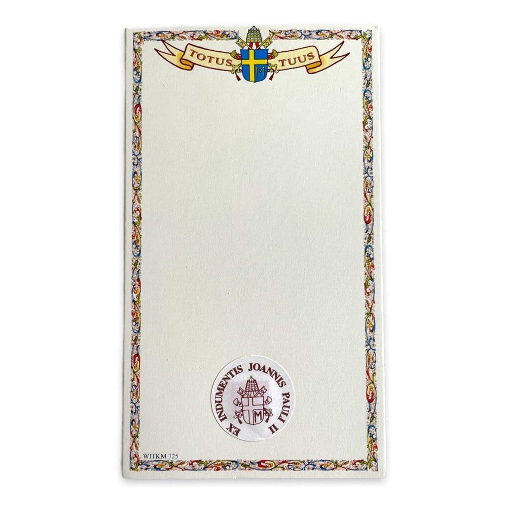 Pope St. John Paul Ii Holy Card W/ Second Class Relic - Nun Estate | Catholically