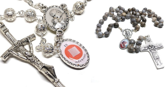 Crucifix and ex indumentis relic medal