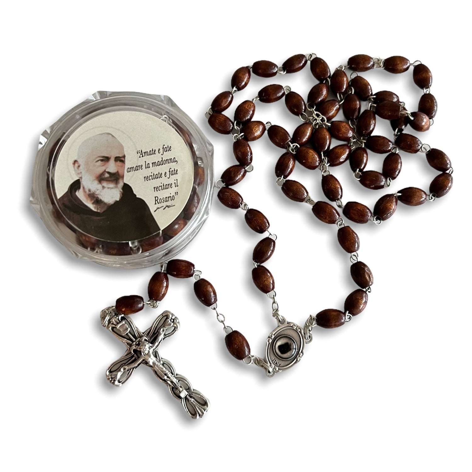 Padre Pio Relic Rosaries-Catholically