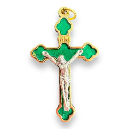 1 1/2" Green Budded  Pectoral Cross - Blessed by Pope | Catholically
