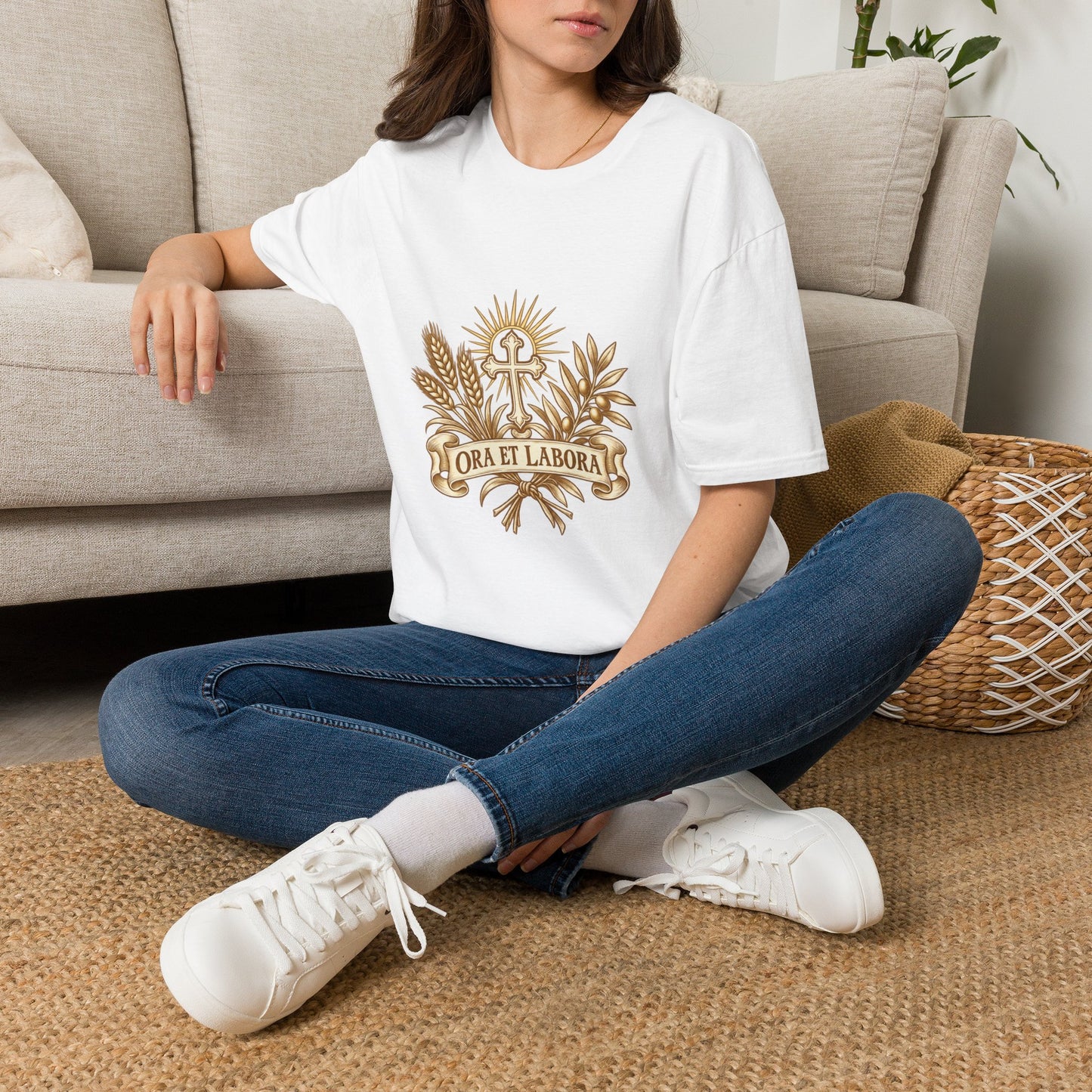 Ora et Labora Vintage Unisex T-Shirt | Benedictine Catholic Tee