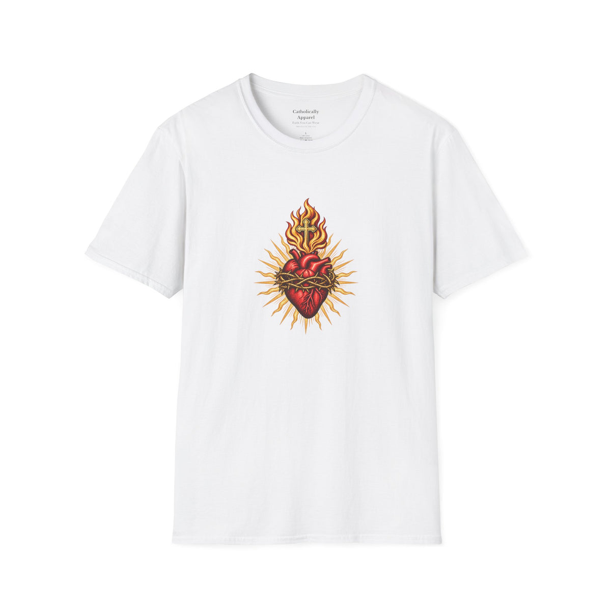 Vintage-Unisex-T-Shirt „Heiligstes Herz Jesu“ | Katholisches Heritage-Shirt