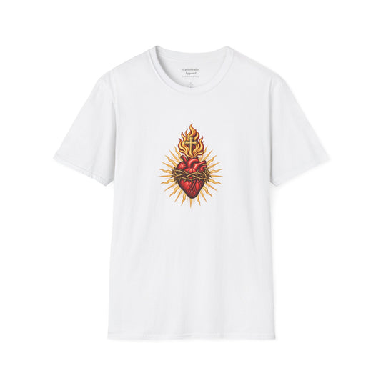 Sacred Heart of Jesus Vintage Unisex T-Shirt | Catholic Heritage Tee