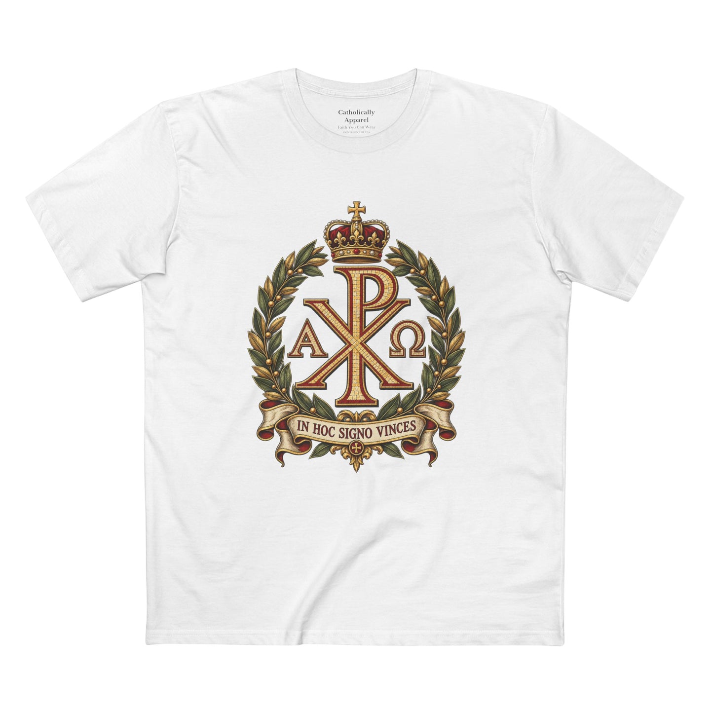 In Hoc Signo Vinces Chi Rho Unisex T-Shirt | Early Christian Tee