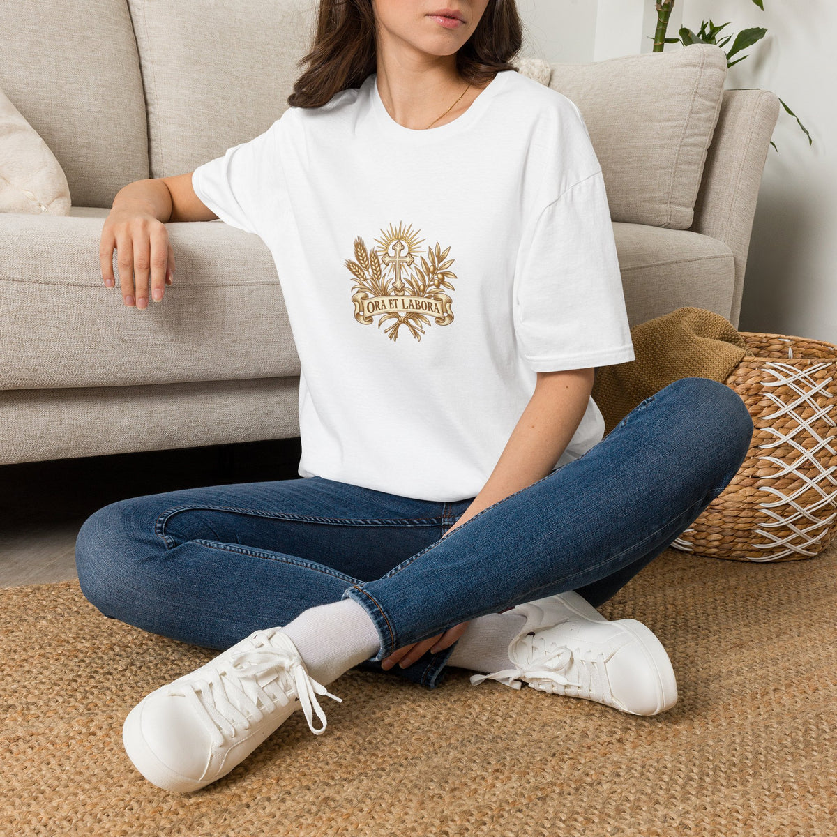 Ora et Labora Vintage Unisex T-Shirt | Benedictine Catholic Tee