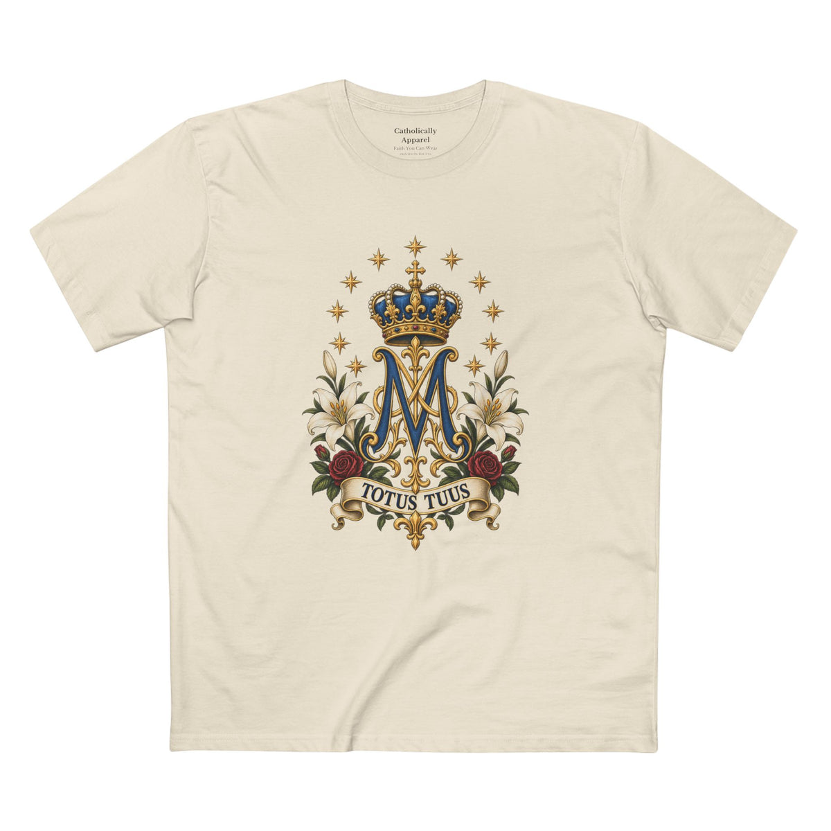 Totus Tuus Marienmonogramm-Unisex-T-Shirt | Katholisches Marien-T-Shirt