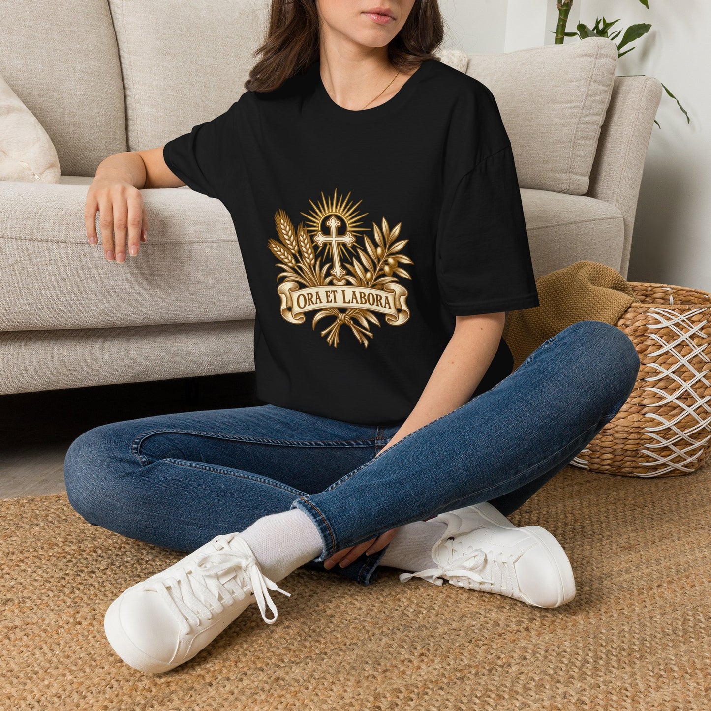 Ora et Labora Vintage Unisex T-Shirt | Benedictine Catholic Tee