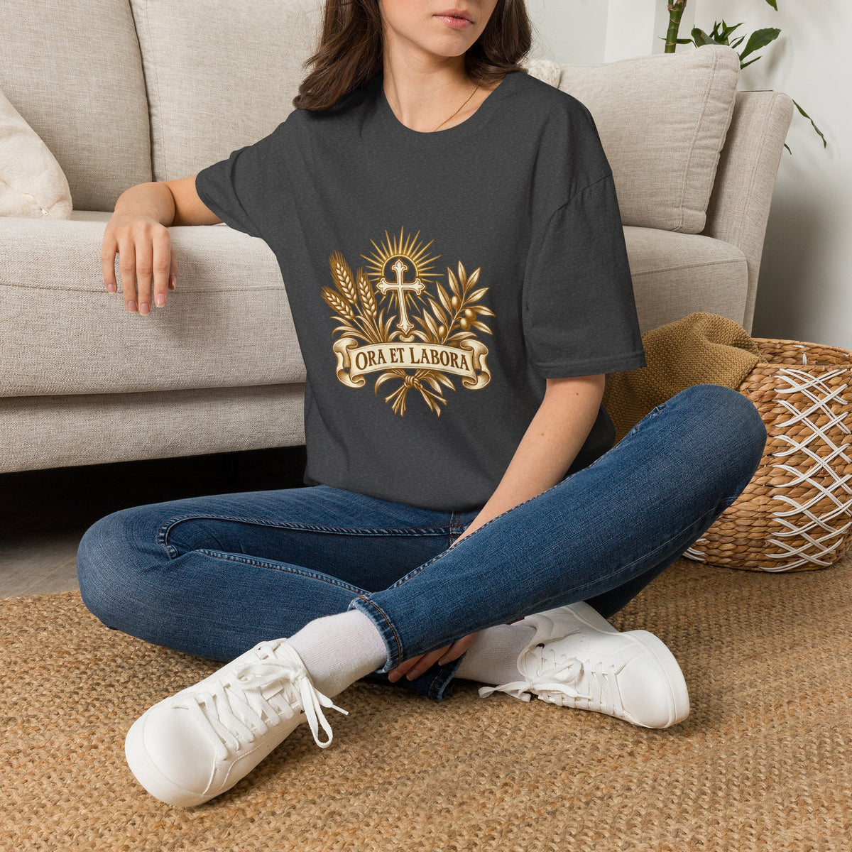 Ora et Labora Vintage Unisex T-Shirt | Benedictine Catholic Tee