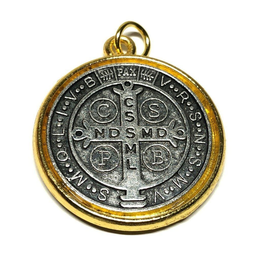 1 3/4" Dual Color Medal Pendant -Exorcism - Blessed By Pope | Catholically