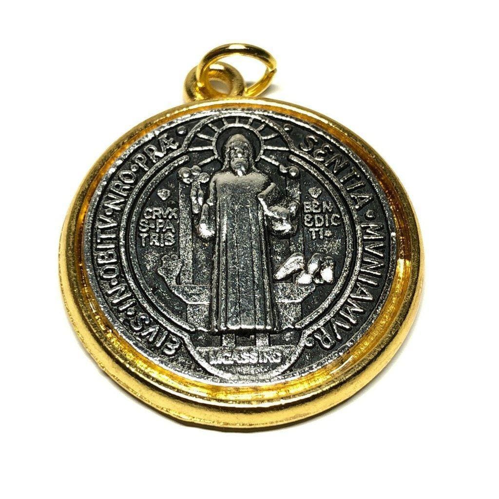 1 3/4" Dual Color Medal Pendant -Exorcism - Blessed By Pope | Catholically