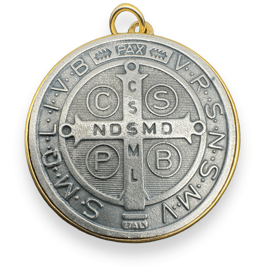 1 3/4" Dual Color Medal Pendant -Exorcism - Blessed By Pope | Catholically