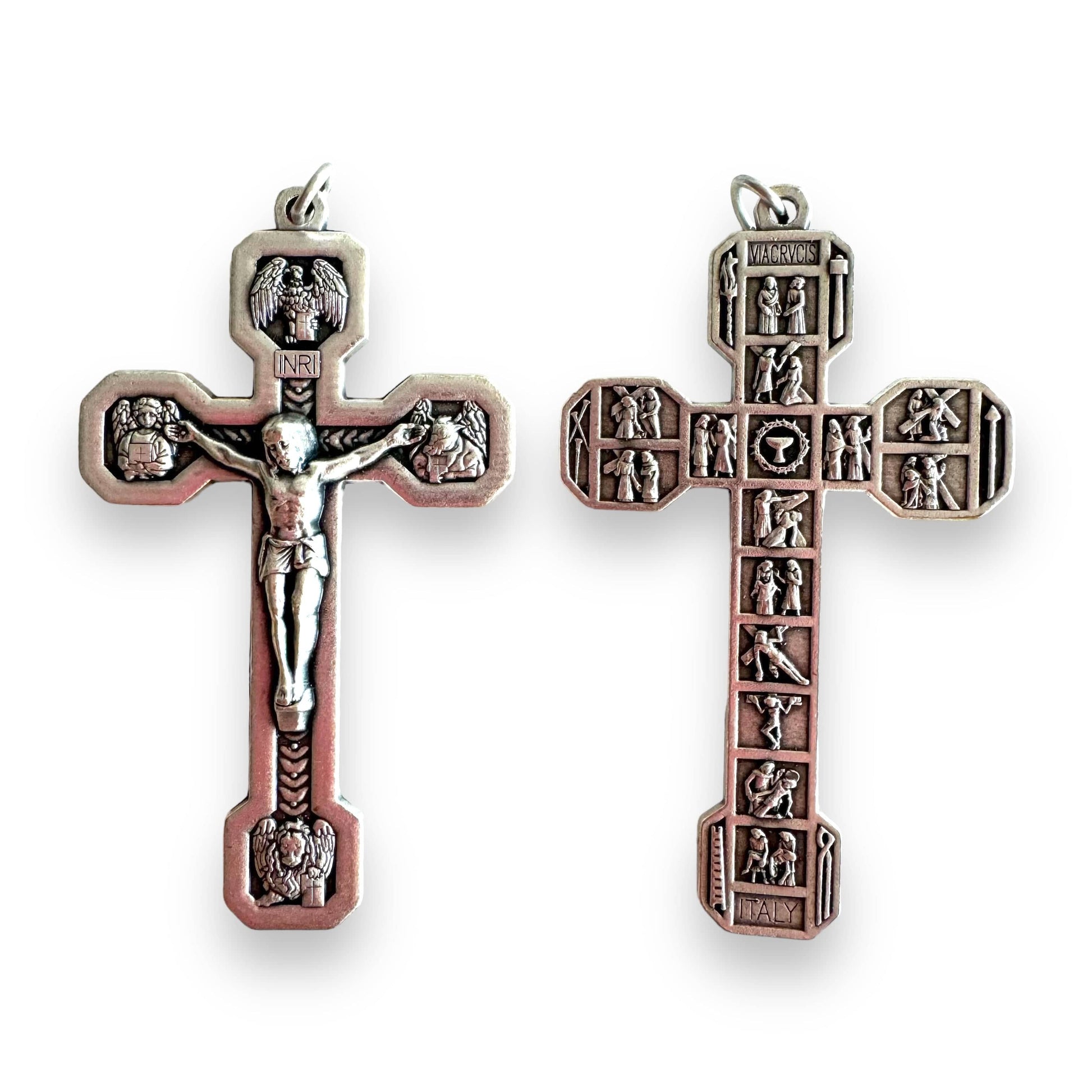 2" Cross -Crucifix -Parts -Pendant Blessed by Pope | Catholically