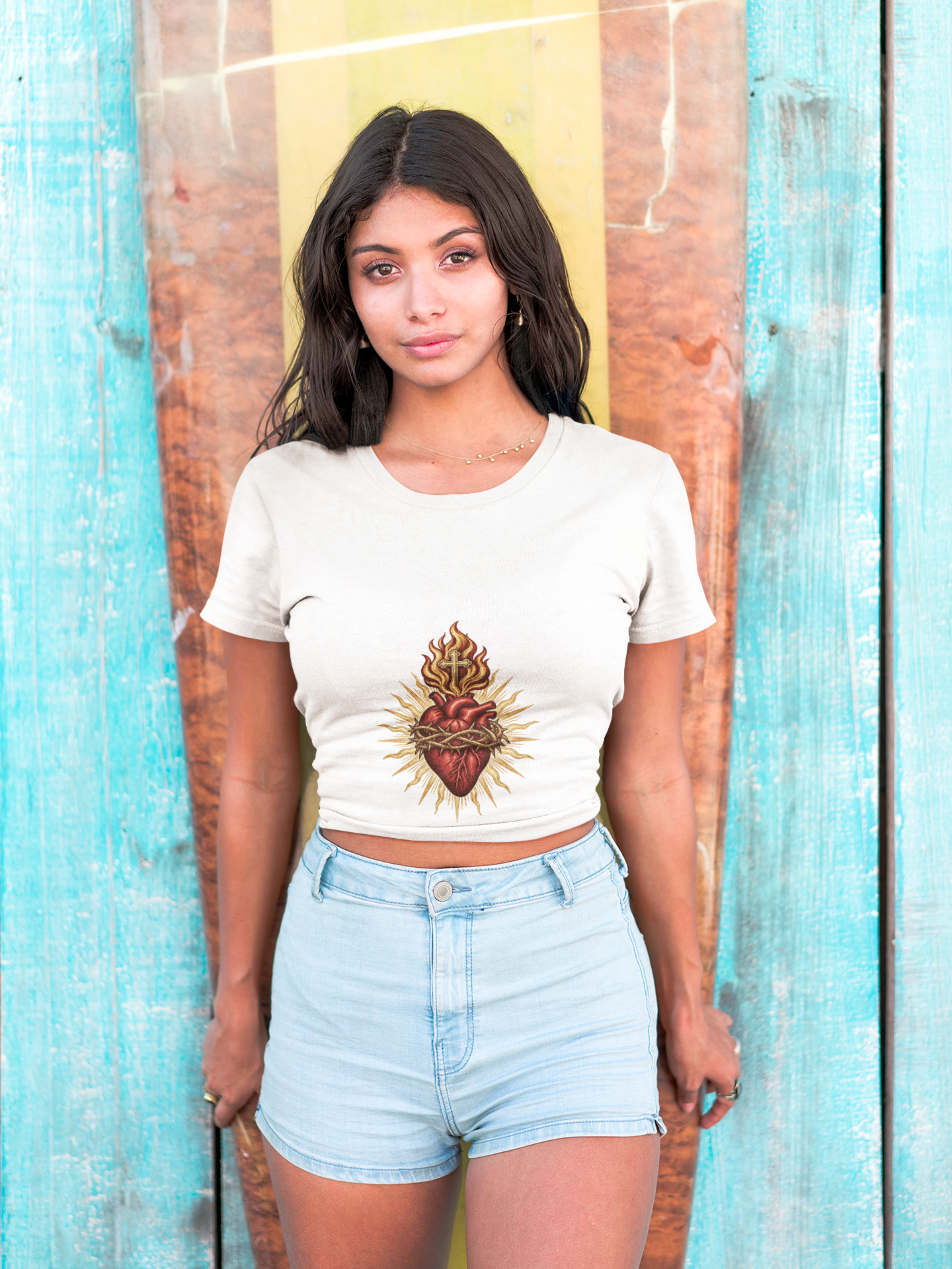 Sacred Heart of Jesus Vintage Unisex T-Shirt | Catholic Heritage Tee