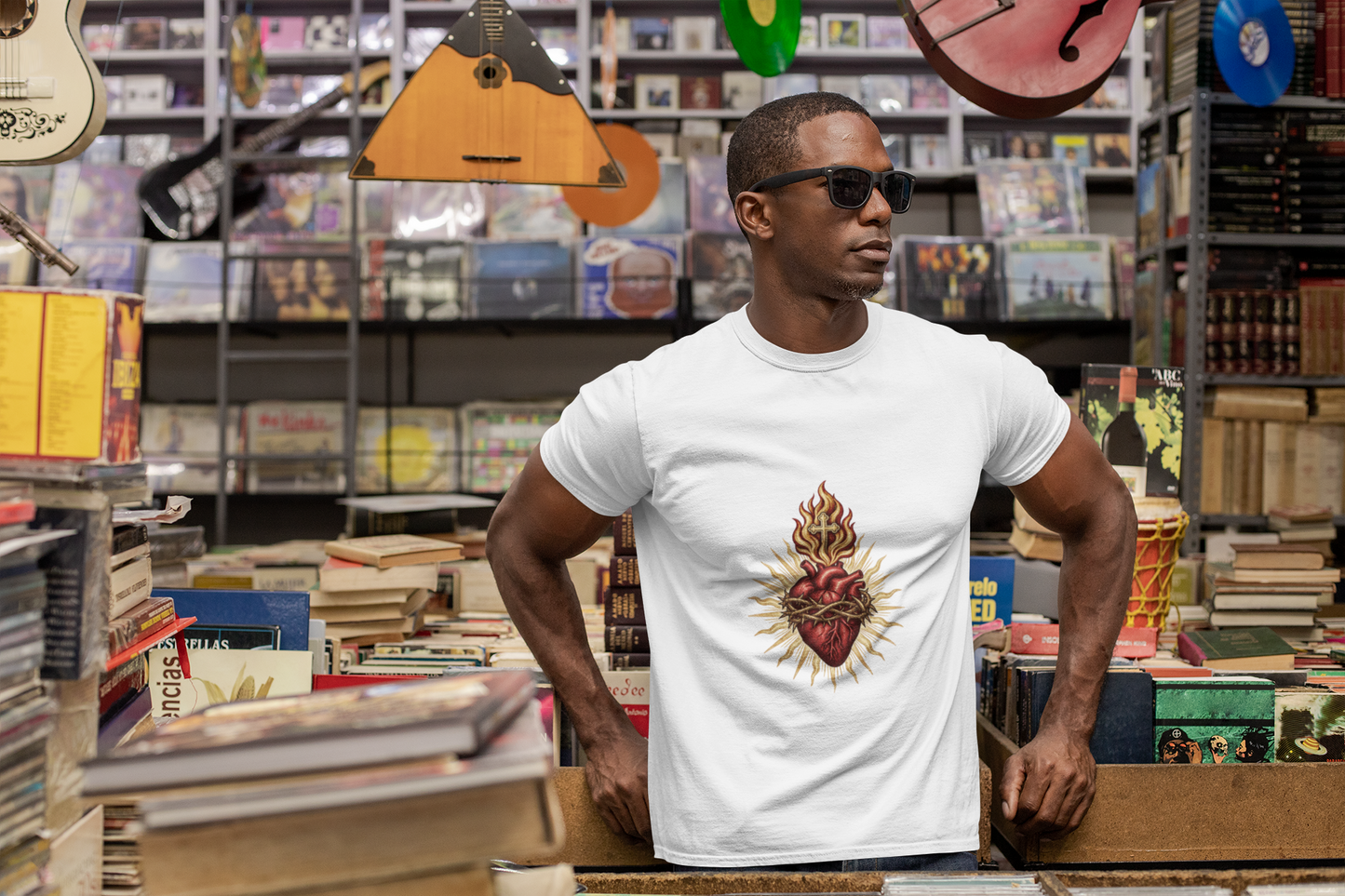 Sacred Heart of Jesus Vintage Unisex T-Shirt | Catholic Heritage Tee