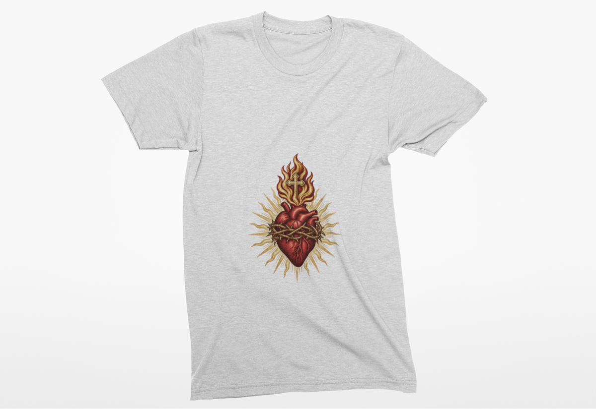 Sacred Heart of Jesus Vintage Unisex T-Shirt | Catholic Heritage Tee