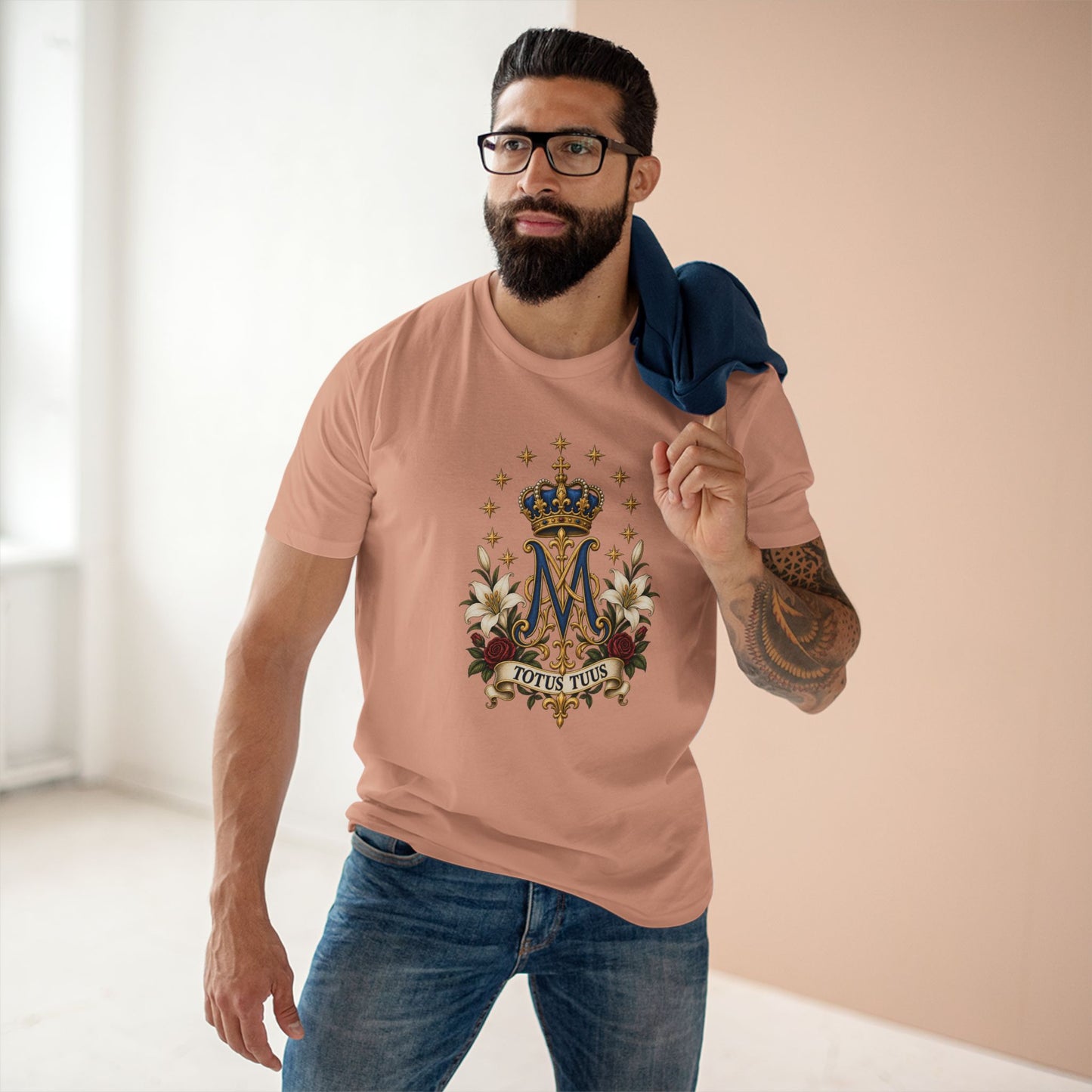 Totus Tuus Marienmonogramm-Unisex-T-Shirt | Katholisches Marien-T-Shirt