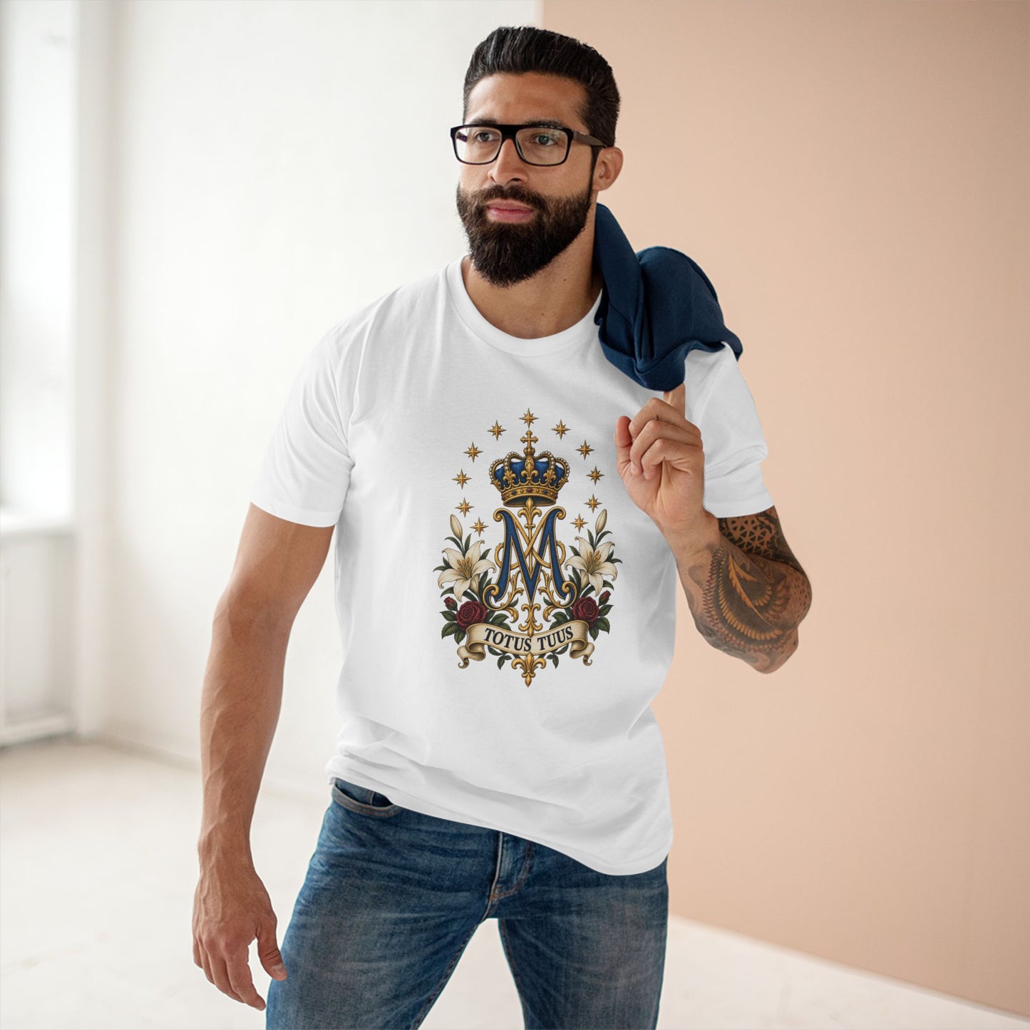 Totus Tuus Marienmonogramm-Unisex-T-Shirt | Katholisches Marien-T-Shirt