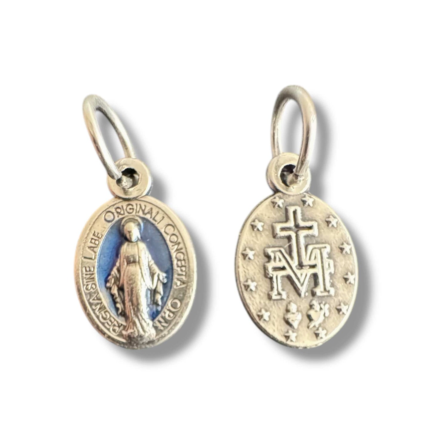 2X Tiny Pendants - Blessed Mother Mary Miraculous Medal - Blessed By Pope | Catholically