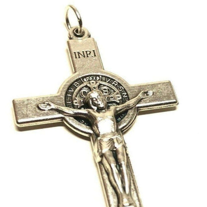 3" St. Benedict Crucifix - Exorcism - Cross - Blessed - Medalla De San Benito | Catholically