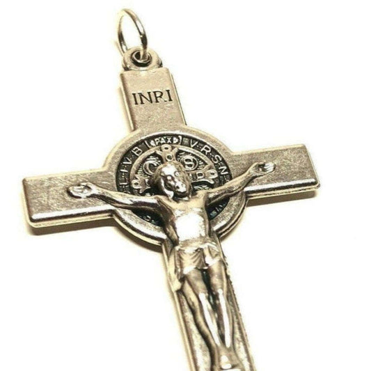 3" St. Benedict Crucifix - Exorcism - Cross - Blessed - Medalla De San Benito | Catholically
