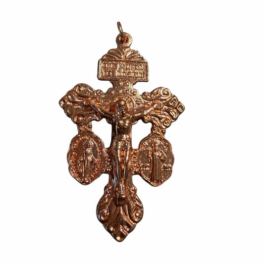 3-Way Pardon Cross Blessed by Pope Leo XIV - Rose Gold | Catholically