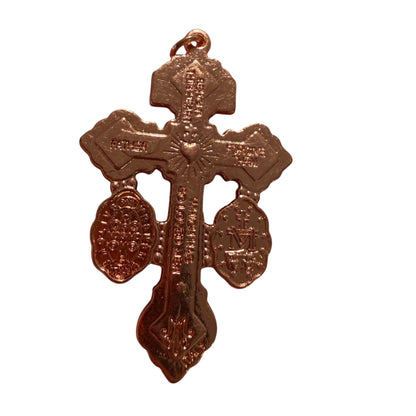 3-Way Pardon Cross Blessed by Pope Leo XIV - Rose Gold | Catholically