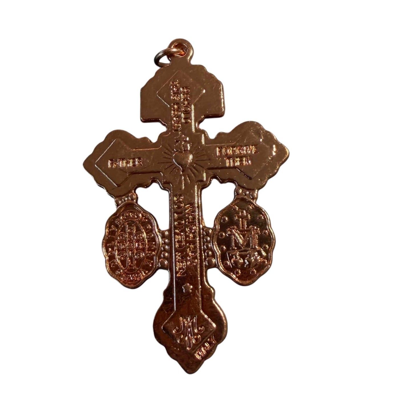 3-Way Pardon Cross Blessed by Pope Leo XIV - Rose Gold | Catholically