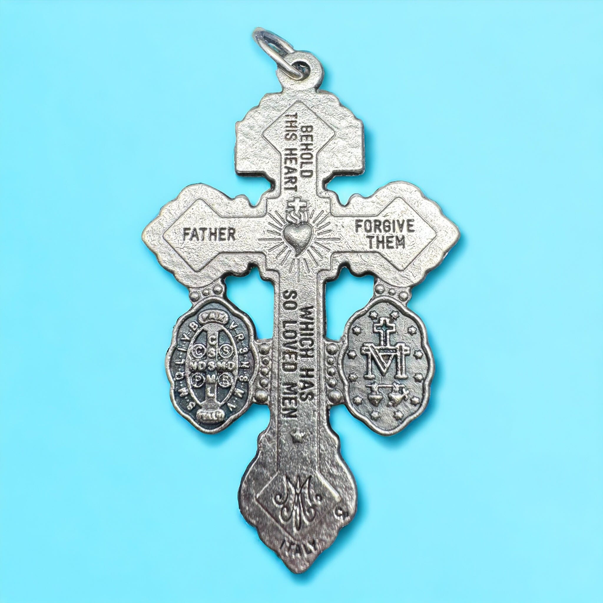3-Way Pardon Indulgence Crucifix w/ St. Benedict & Miraculous