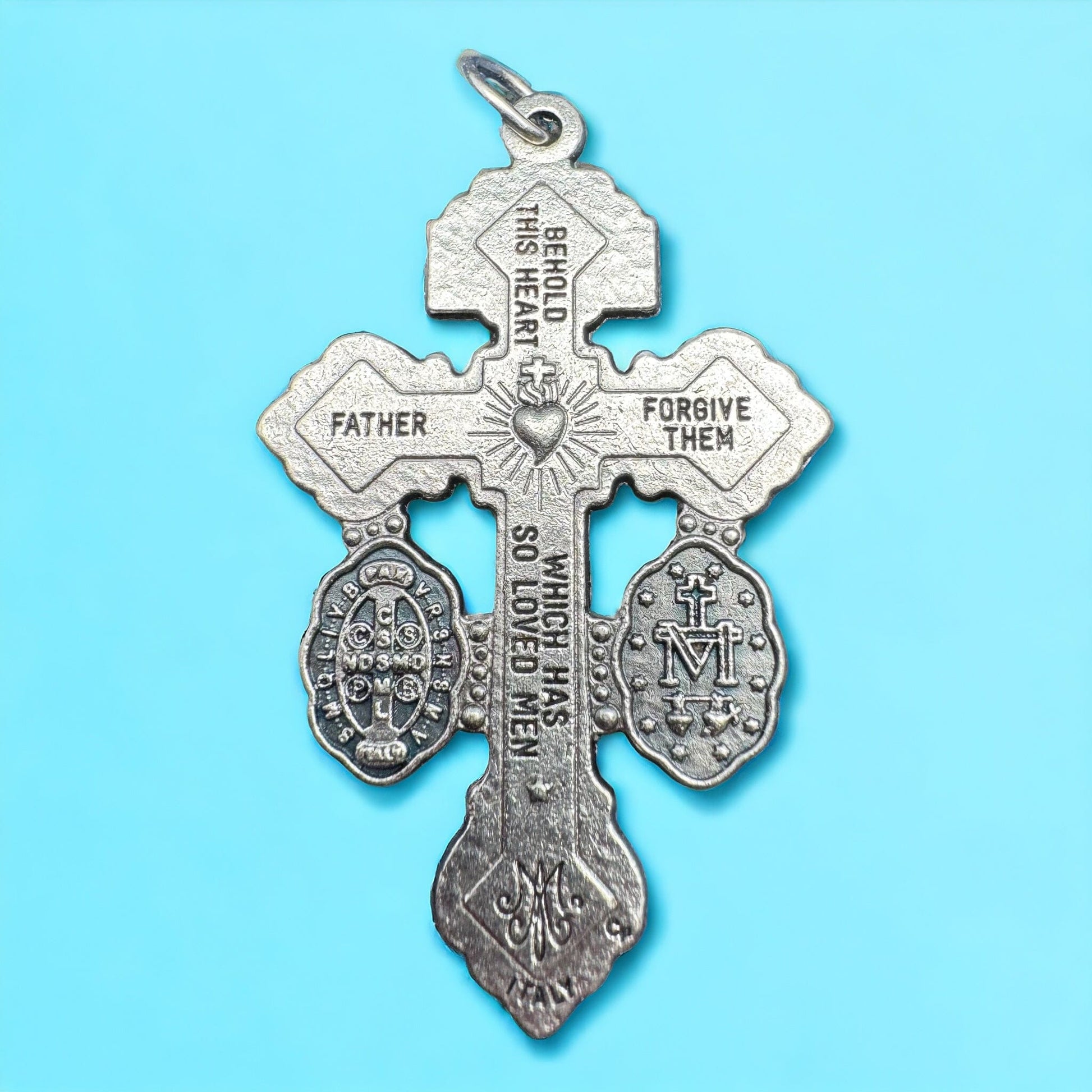 3-Way Pardon Indulgence Crucifix w/ St. Benedict & Miraculous Medals | Catholically