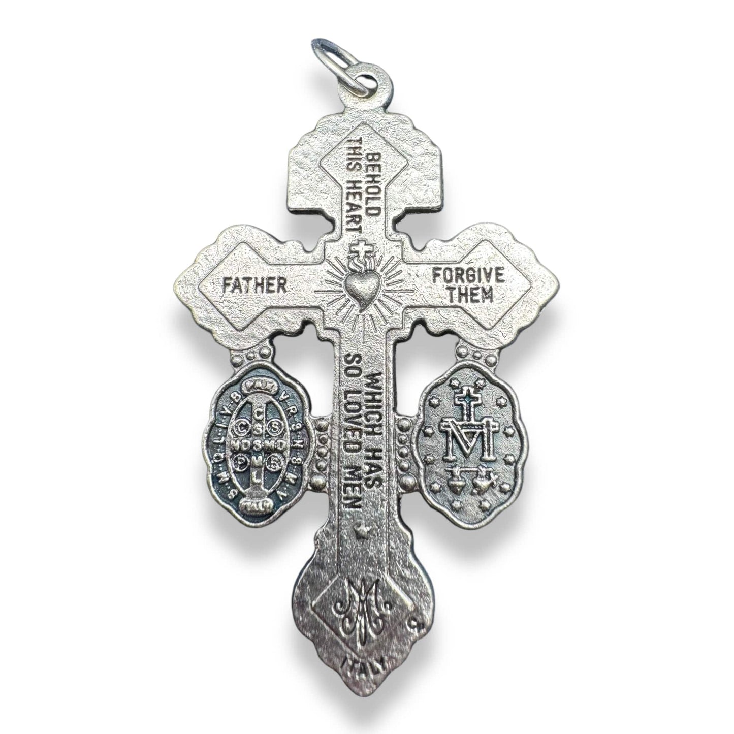 3-Way Pardon Indulgence Crucifix w/ St. Benedict & Miraculous Medals | Catholically