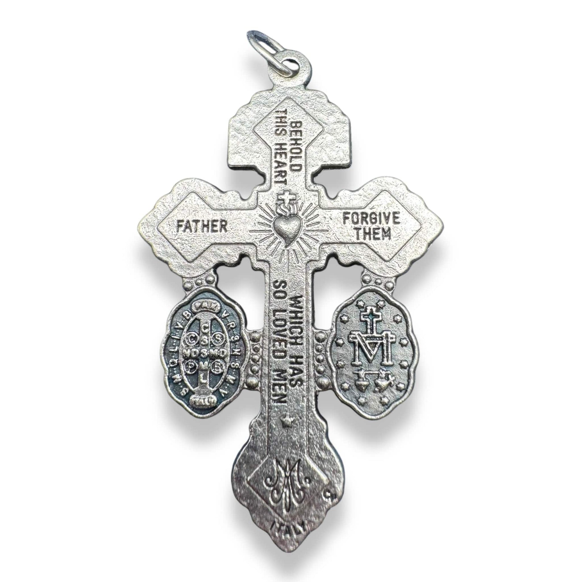 3-Way Pardon Indulgence Crucifix w/ St. Benedict & Miraculous Medals | Catholically