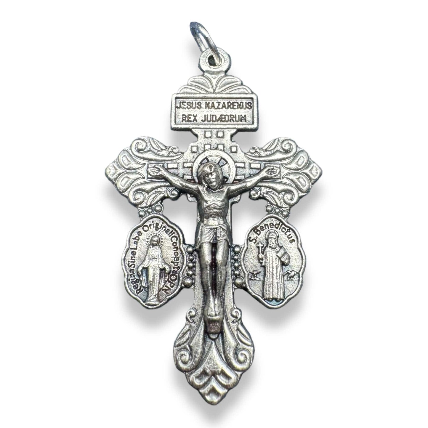 3-Way Pardon Indulgence Crucifix w/ St. Benedict & Miraculous Medals | Catholically