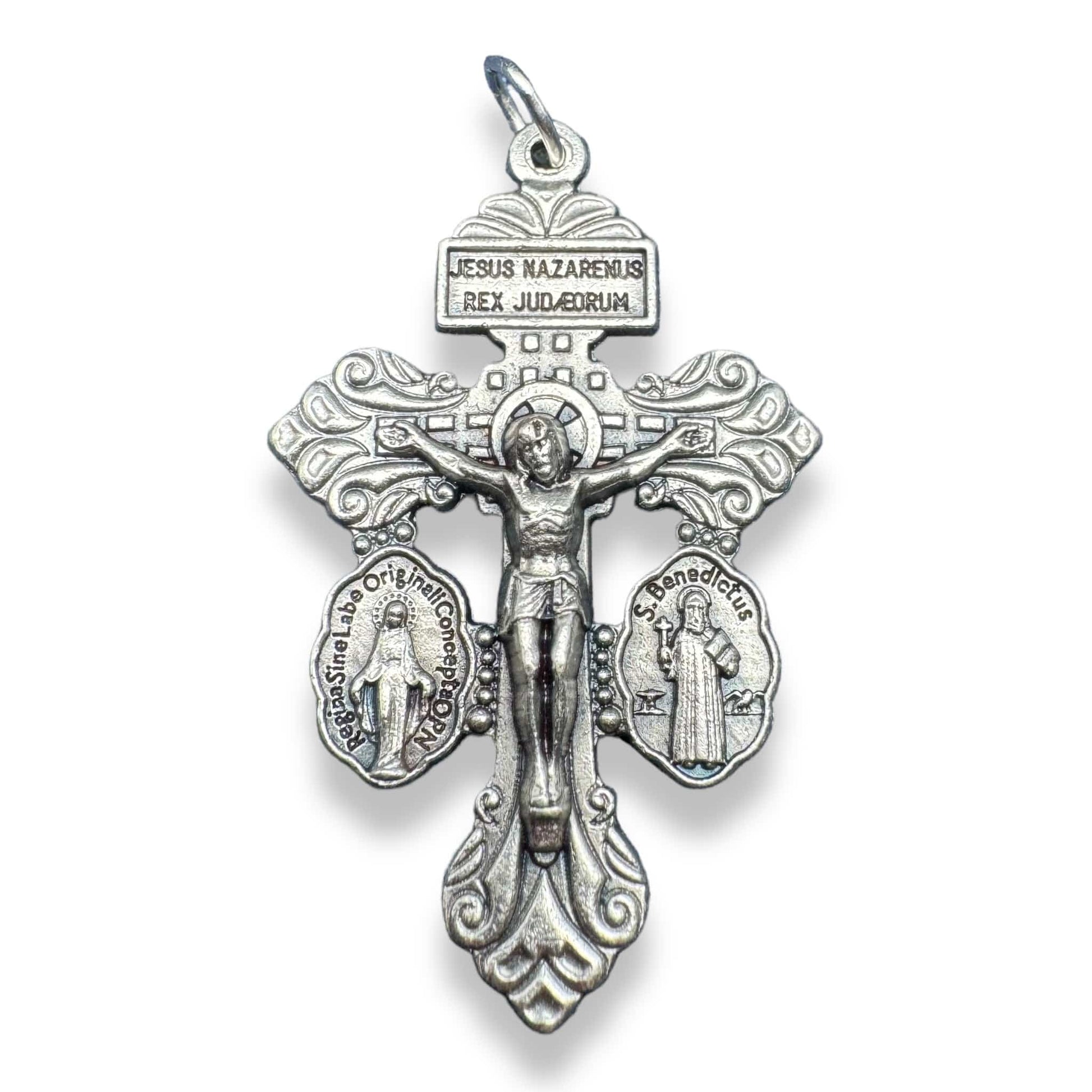 3-Way Pardon Indulgence Crucifix w/ St. Benedict & Miraculous Medals | Catholically