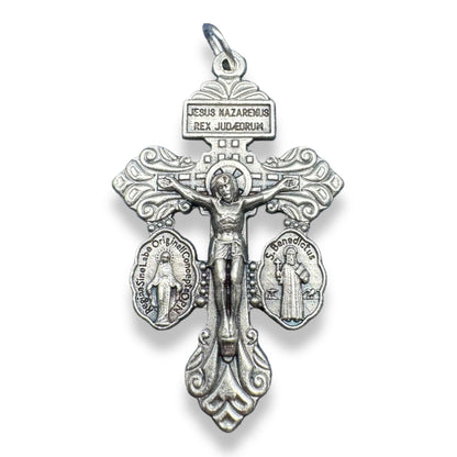 3-Way Pardon Indulgence Crucifix w/ St. Benedict & Miraculous Medals | Catholically