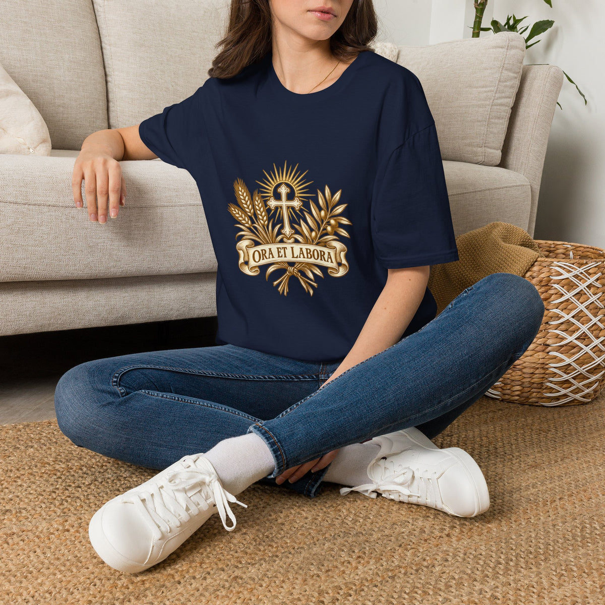 Ora et Labora Vintage Unisex T-Shirt | Benedictine Catholic Tee