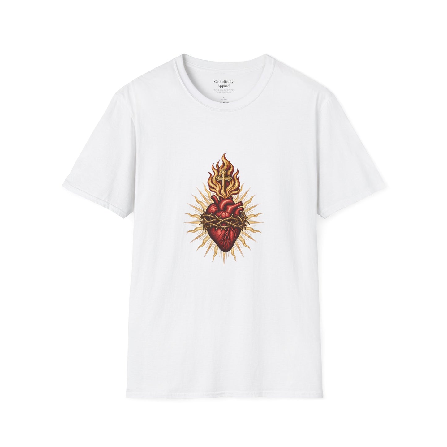 Sacred Heart of Jesus Vintage Unisex T-Shirt | Catholic Heritage Tee