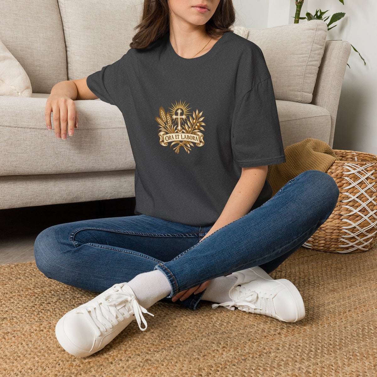 Ora et Labora Vintage Unisex T-Shirt | Benedictine Catholic Tee