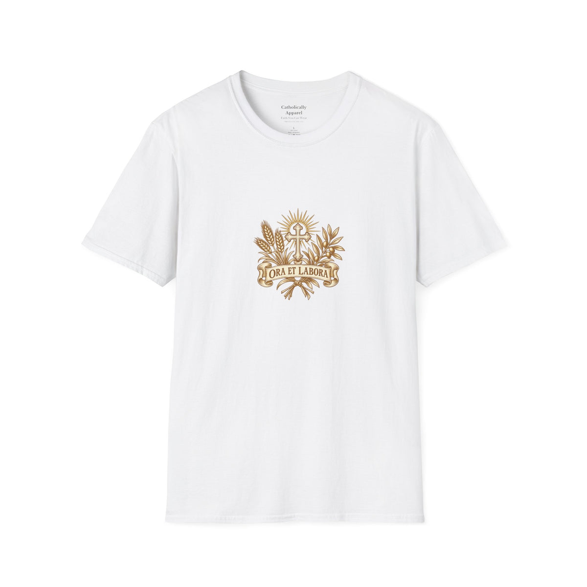 Ora et Labora Vintage Unisex T-Shirt | Benedictine Catholic Tee