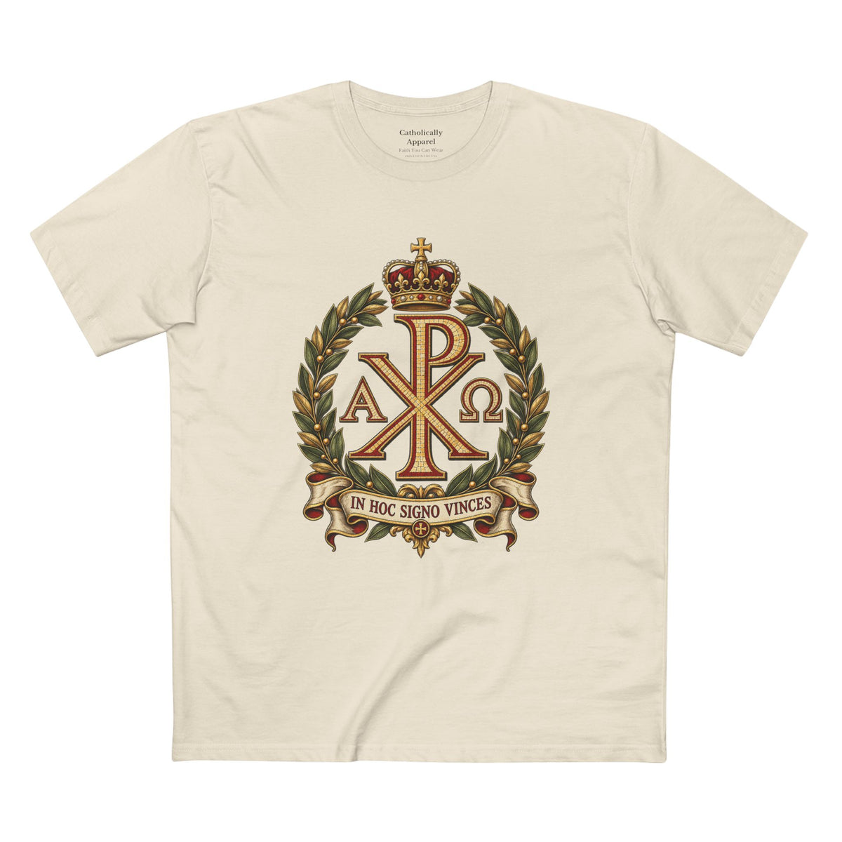 In Hoc Signo Vinces Chi Rho Unisex T-Shirt | Early Christian Tee