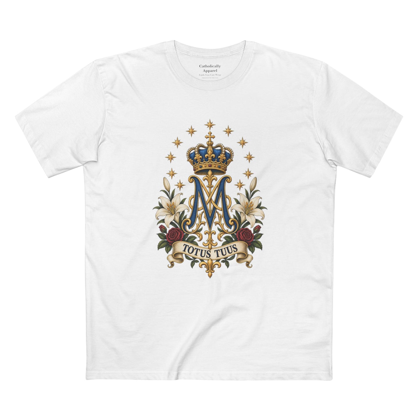 Totus Tuus Marienmonogramm-Unisex-T-Shirt | Katholisches Marien-T-Shirt