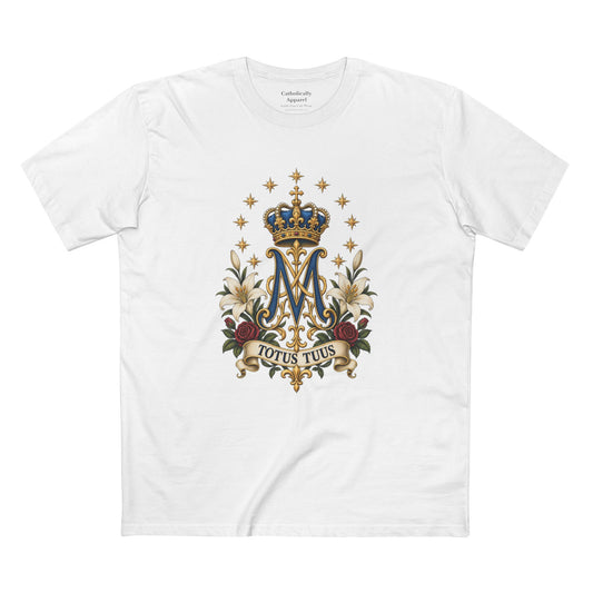 Totus Tuus Marian Monogram Unisex T-Shirt | Catholic Mary Tee