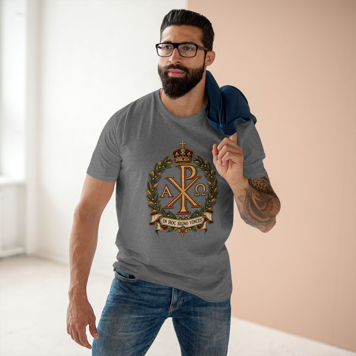 In Hoc Signo Vinces Chi Rho Unisex T-Shirt | Early Christian Tee
