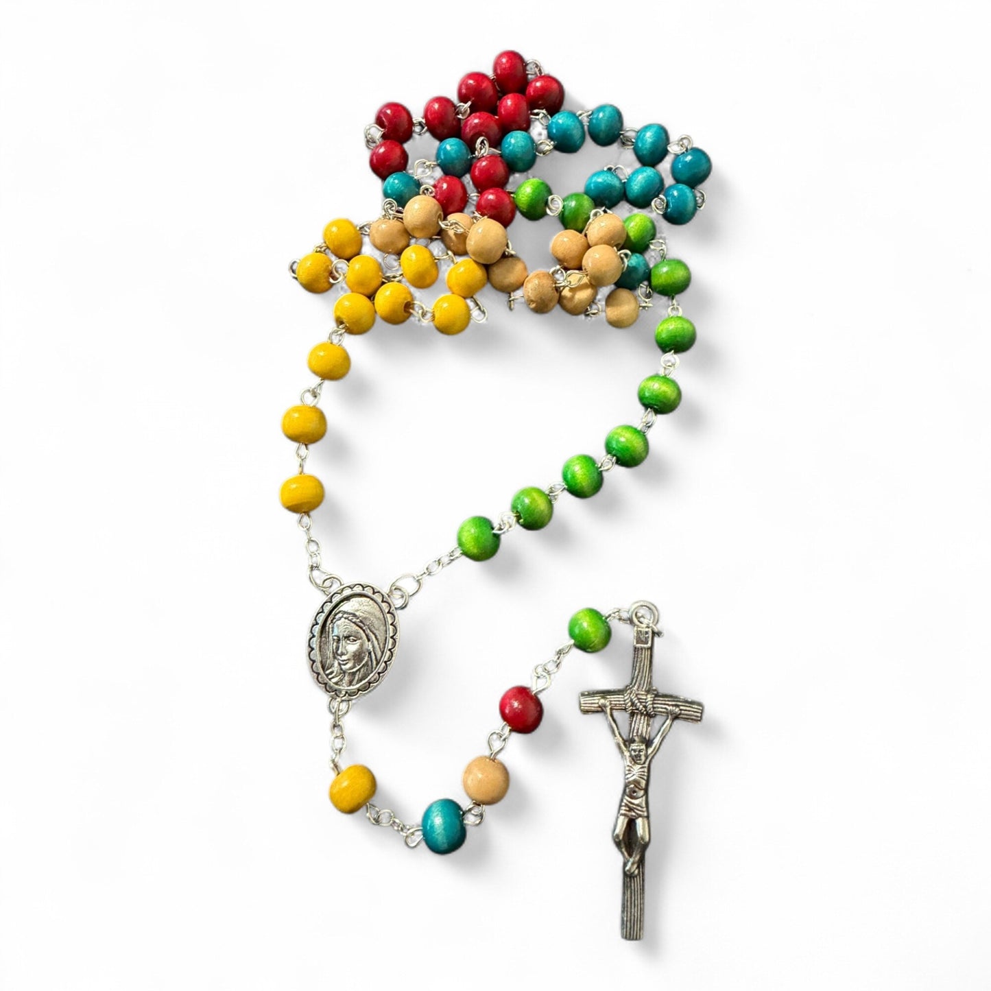 Our Lady Rosary - Multicolor Wood - Blessed by Pope Leo XIV