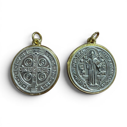 St Benedict Medal - Silver Tone - Blessed by Pope Leo XIV