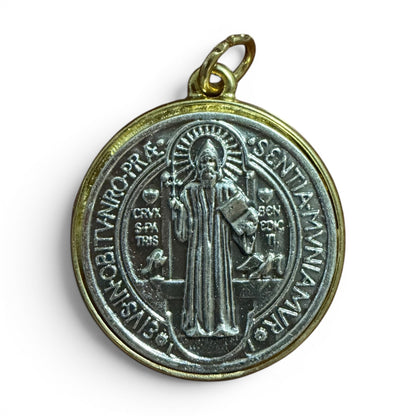 St Benedict Medal - Silver Tone - Blessed by Pope Leo XIV