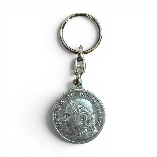 Keyring of Pope Benedict XVI & St. John Paul II – Blessed by Pope XIV