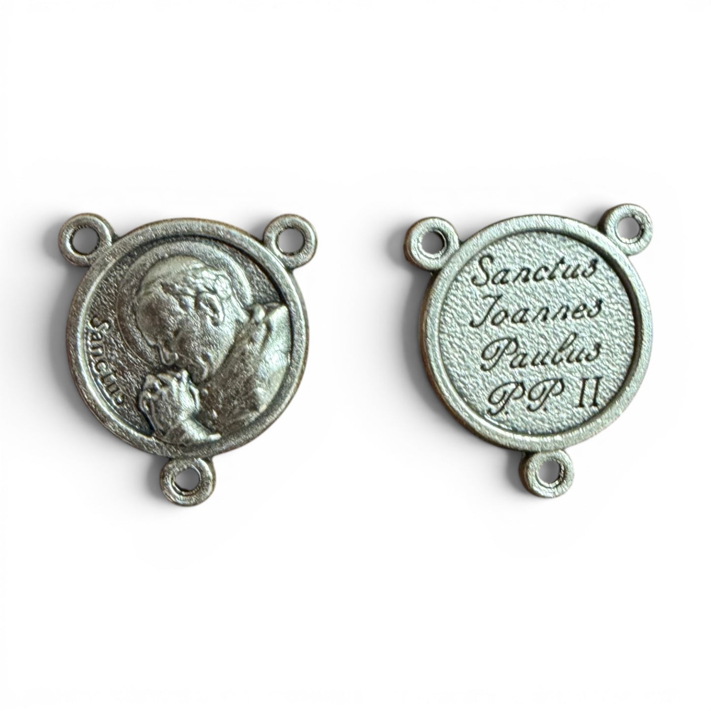 St. John Paul II Rosary Center - Silver-tone - Blessed by Pope Leo