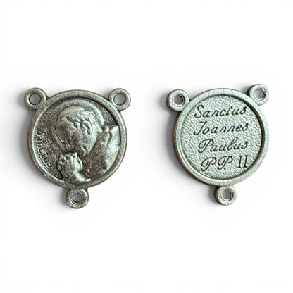 St. John Paul II Rosary Center - Silver-tone - Blessed by Pope Leo