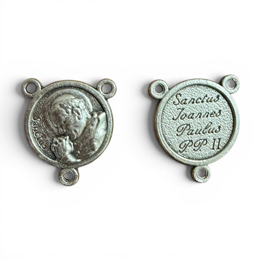 St. John Paul II Rosary Center - Silver-tone - Blessed by Pope Leo